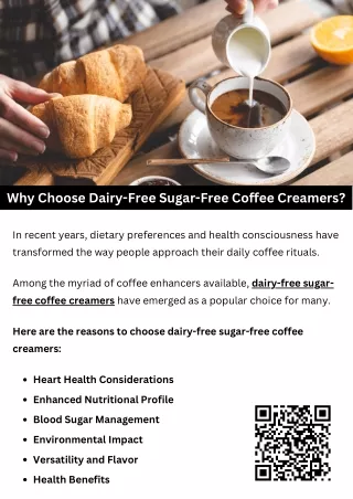 Why Choose Dairy-Free Sugar-Free Coffee Creamers?