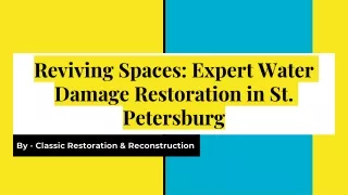 Reviving Spaces Expert Water Damage Restoration in St. Petersburg