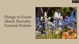 Things to Know About Burnaby Funeral Homes