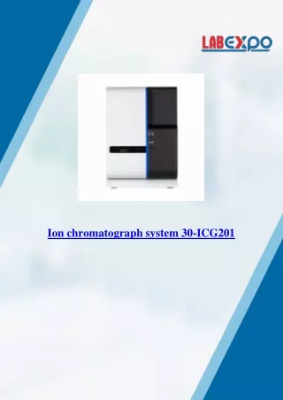 Ion chromatograph system 30-ICG201