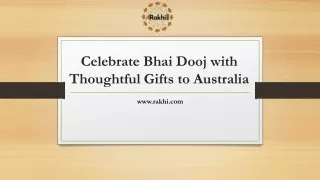 Celebrate Bhai Dooj with Thoughtful Gifts to Australia