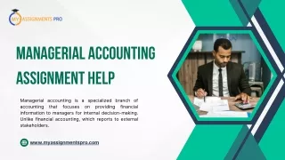 Managerial Accounting Assignment Help | Myassignmentpro