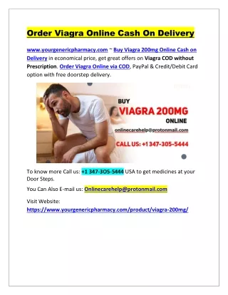 Order Viagra Online Cash On Delivery