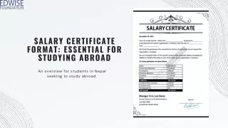 Understanding Salary Certificates for Student Visa Applications