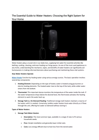 Water Heater