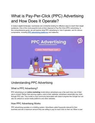 What is Pay-Per-Click (PPC) Advertising and How Does It Operate?