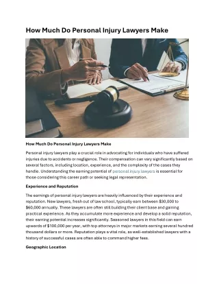 How Much Do Personal Injury Lawyers Make