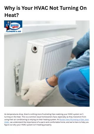 Why is Your HVAC Not Turning On Heat Here is the solution!