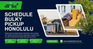 Schedule Bulky Pickup Honolulu