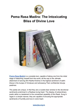 Pema Rasa Madira: The Intoxicating Bliss of Divine Love
