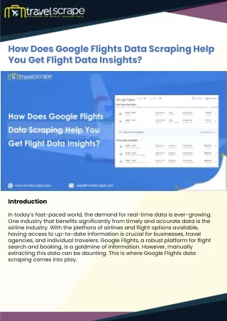 How Does Google Flights Data Scraping Help You Get Flight Data Insights