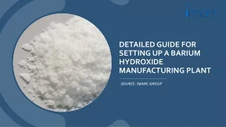 Costs Involve in Barium Hydroxide Manufacturing Plant Report