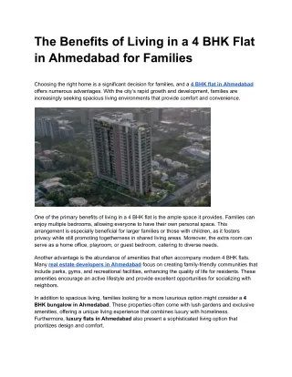 Premium 4 BHK Flats in Ahmedabad | Explore Ratnaakar Group Projects