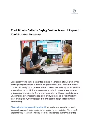 The Ultimate Guide to Buying Custom Research Papers in Cardiff_ Words Doctorate