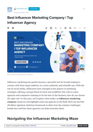 Best Influencer Marketing Company  Top Influencer Agency