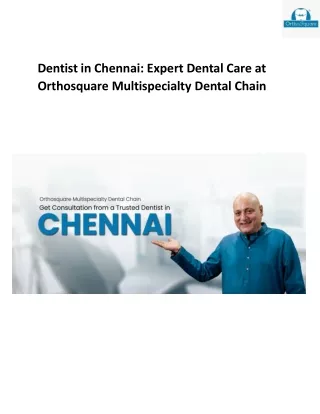 Dentist in Chennai