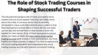 The Role of Stock Trading Courses in Shaping Successful Traders