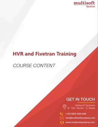 HVR and Fivetran Training Course Online