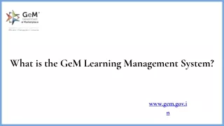 What is the GeM Learning Management System