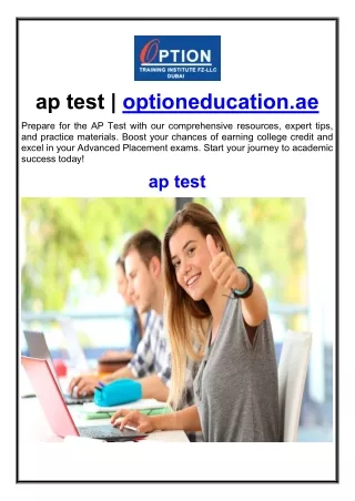 ap test | optioneducation.ae