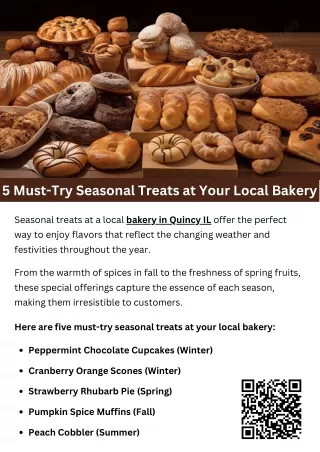 5 Must-Try Seasonal Treats at Your Local Bakery