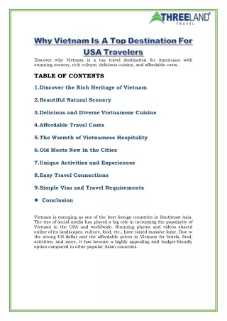 Why Vietnam Is A Top Destination For USA Travelers