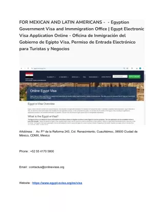 33FOR MEXICAN AND LATIN AMERICANS -  - Egyption Government Visa and Immmigration Office _ Egypt Electronic Visa Applicat