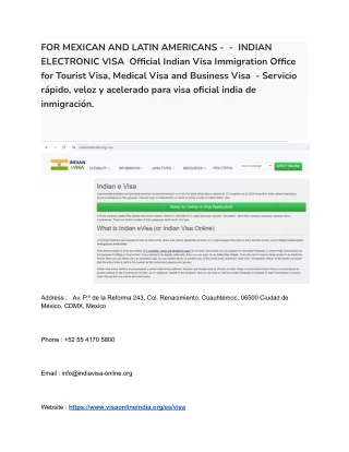 35 FOR MEXICAN AND LATIN AMERICANS -  -  INDIAN ELECTRONIC VISA  Official Indian Visa Immigration Office for Tourist Vis
