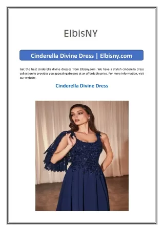 Cinderella Divine Dress  Elbisny