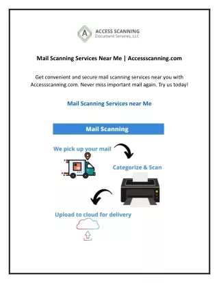 Mail Scanning Services Near Me Accessscanning