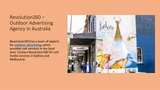 Revolution360 – Outdoor Advertising Agency In Australia