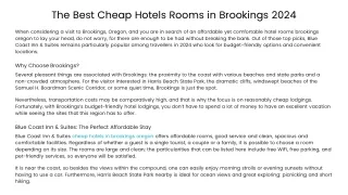 The Best Cheap Hotels Rooms in Brookings 2024