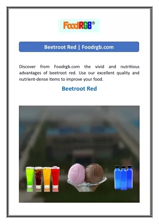 Beetroot Red  Foodrgb