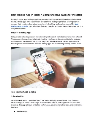 Best Trading App in India