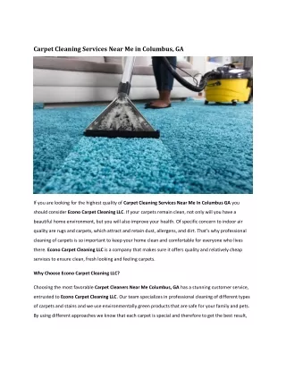 Carpet Cleaning Services Near Me in Columbus