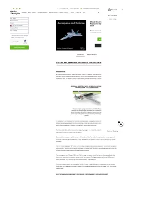 Electric And Hybrid Aircraft Propulsion System Market