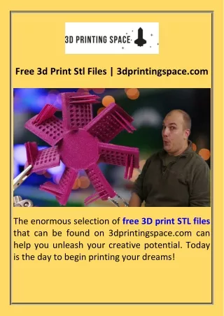 Free 3d Print Stl Files  3dprintingspace.com
