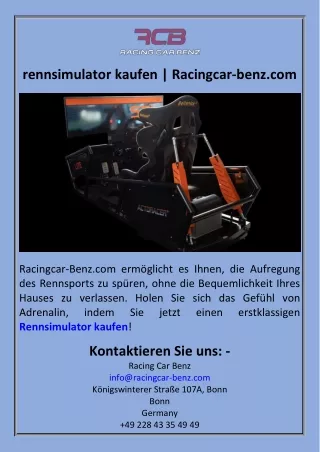 rennsimulator kaufen  Racingcar-benz.com