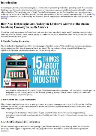 South America's iGaming Boom: A Technology-Fueled Transformation