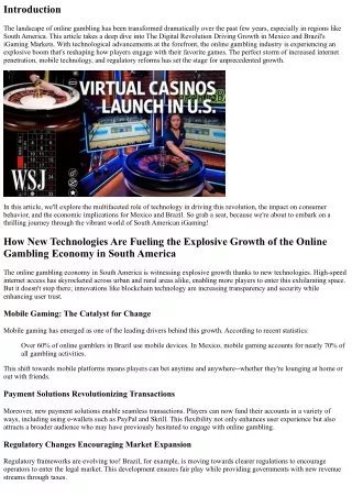 The Digital Revolution Driving Growth in Mexico and Brazil's iGaming Markets