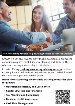 How Accounting Advisors Help Trucking Companies Plan For Growth?