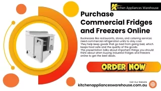 Purchase Commercial Fridges and Freezers Online