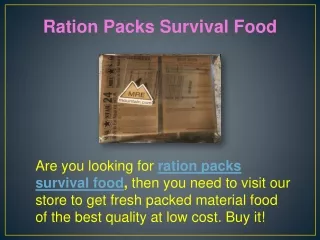 Ration Packs Survival Food1