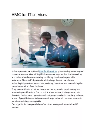 AMC for IT services