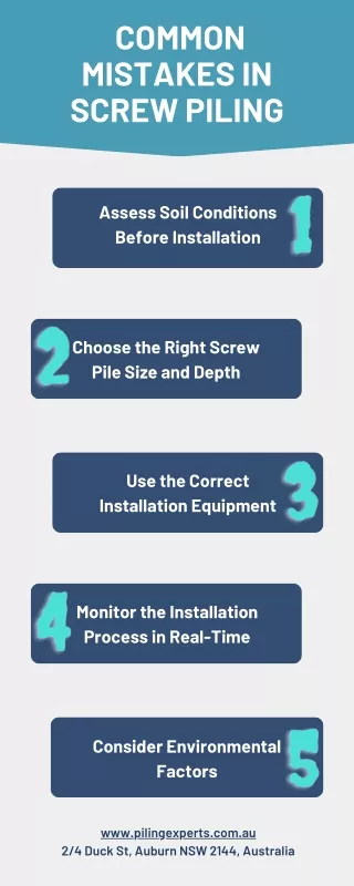 How to Avoid Common Mistakes in Screw Piling?