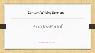 Creative Content Writing Services in Hyderabad | KloudPortal