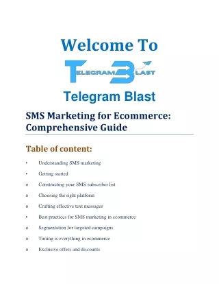 SMS Marketing for Ecommerce Comprehensive Guide
