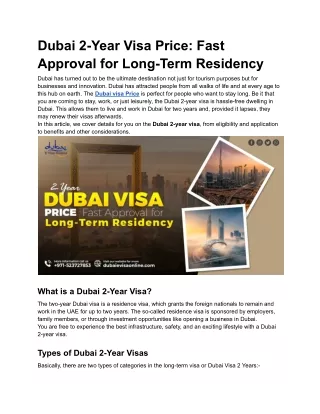 Dubai 2-Year Visa