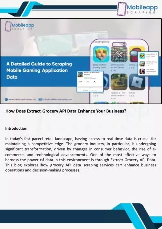 How Does Extract Grocery API Data Enhance Your Business