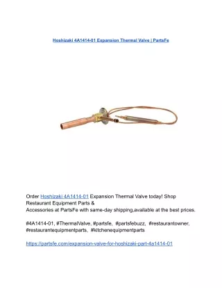 Hoshizaki 4A1414-01 Expansion Thermal Valve _ PartsFe